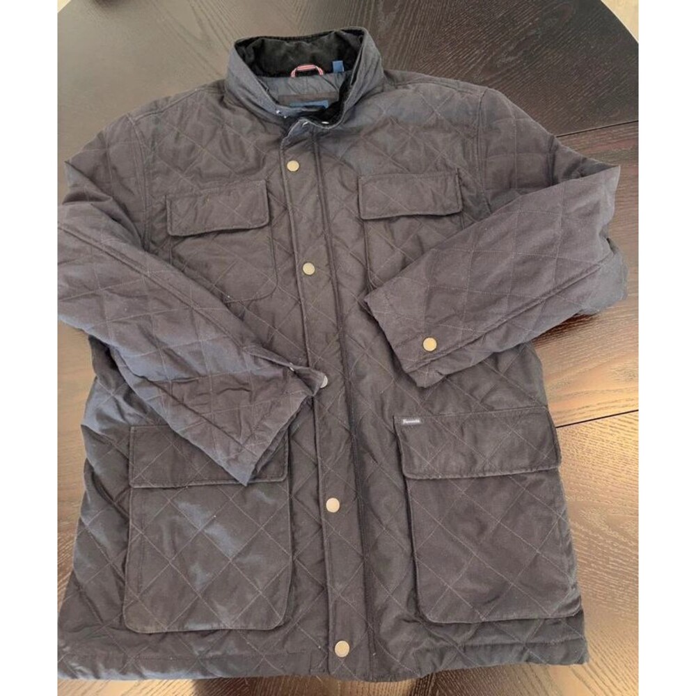 Vtg Faconnable Quilted Button-front Field Jacket Sz XL